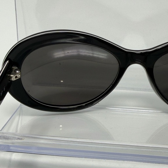Dolce & Gabbana Glossy Black Oval Sunglasses EUC main image 4